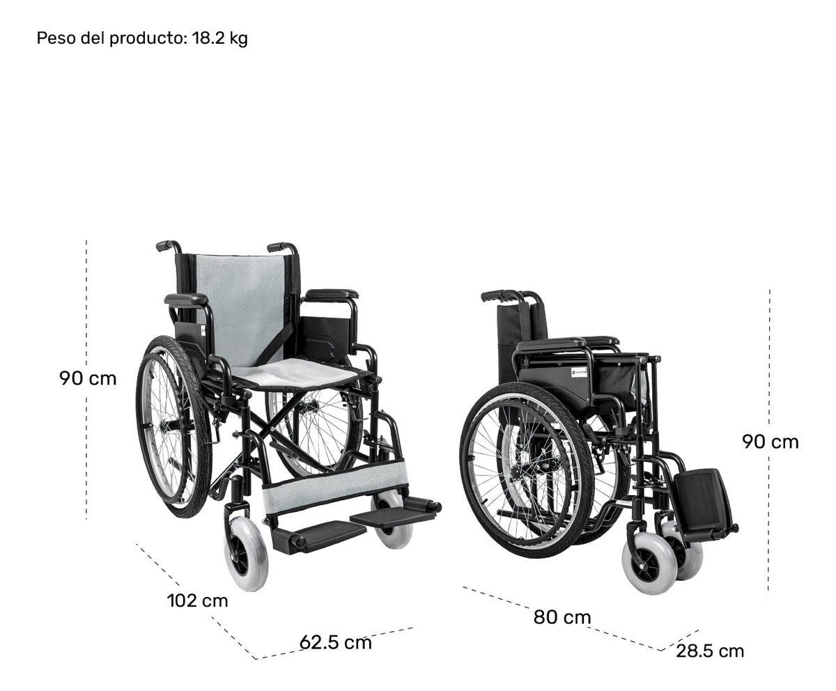 Silla Ruedas Plegable Todo Terreno Descansa Brazo Abatible