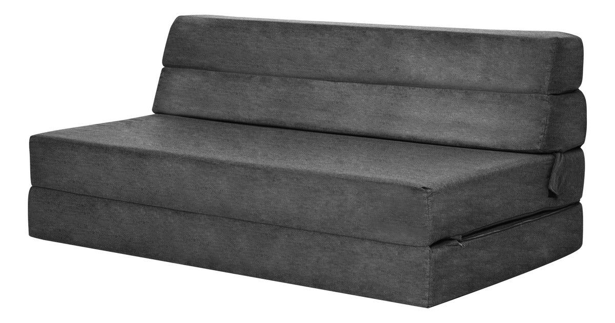 Sofa Cama Futon Plegable Modular Sala Mueble 3 En 1 Negro