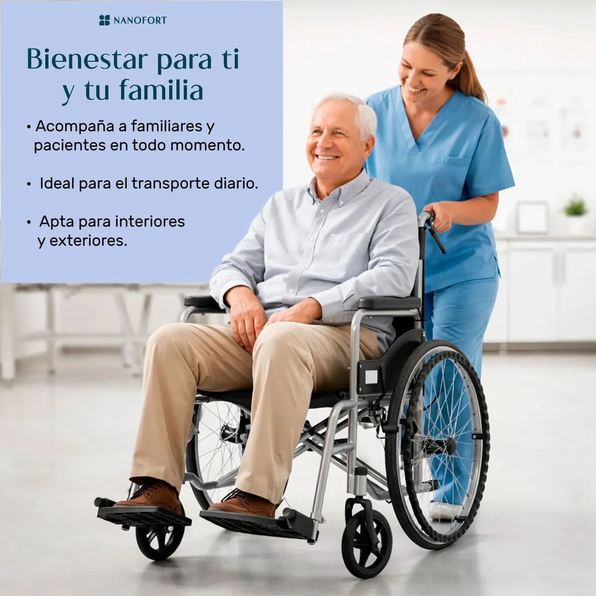 Silla de Ruedas Todo Terreno Plegable Uso Rudo Marco de Acero