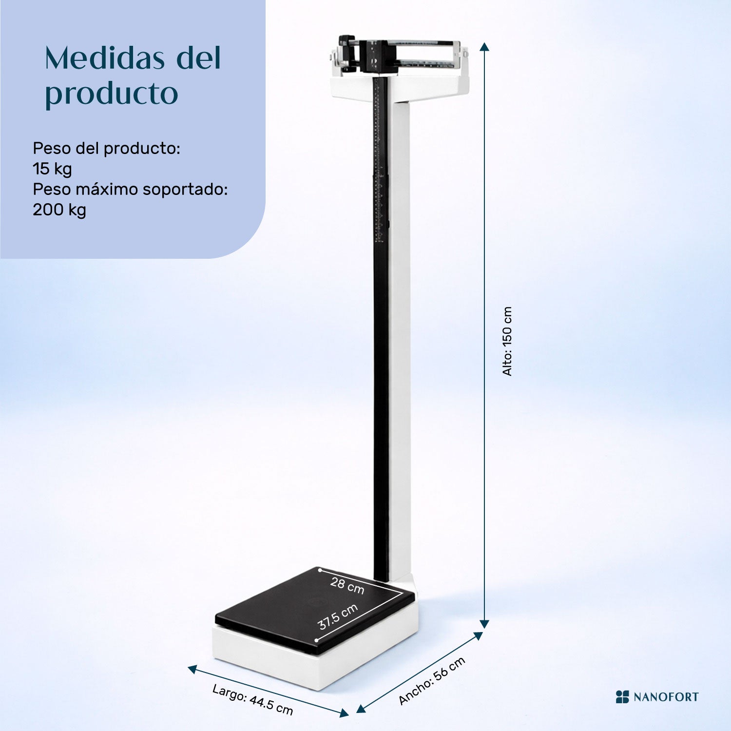 Bascula Balanza Mecanica Estadimetro Precision Clinica 200kg