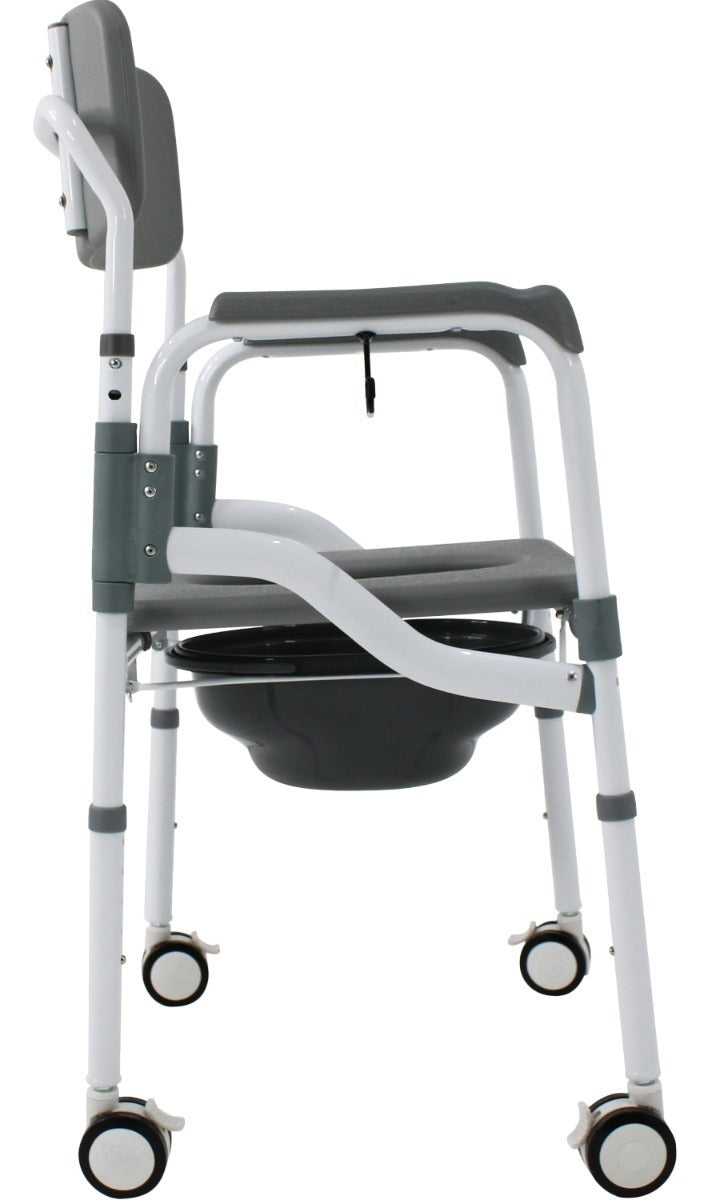 Silla Baño Premium Discapacitados Ducha Aluminio 3-1 Adulto