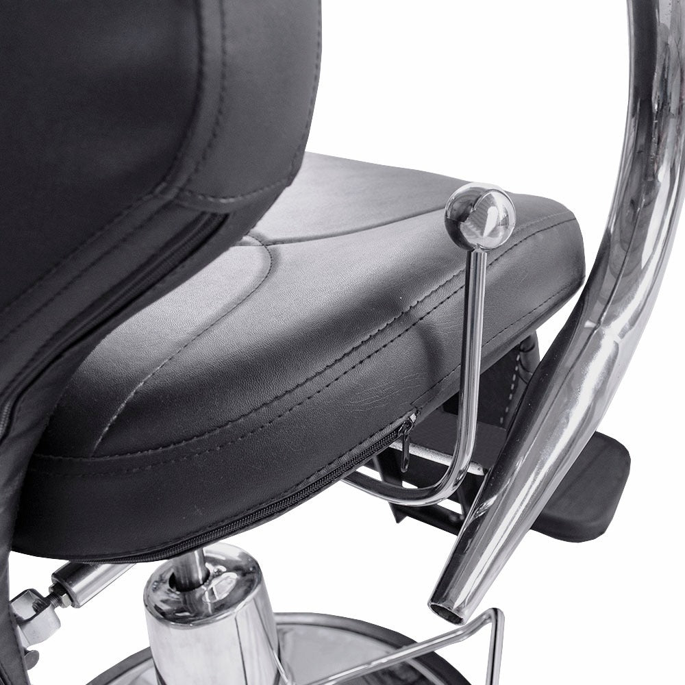 Silla Hidraulica Peluquero Asiento Giratorio Reclinable Salon de Belleza Negro