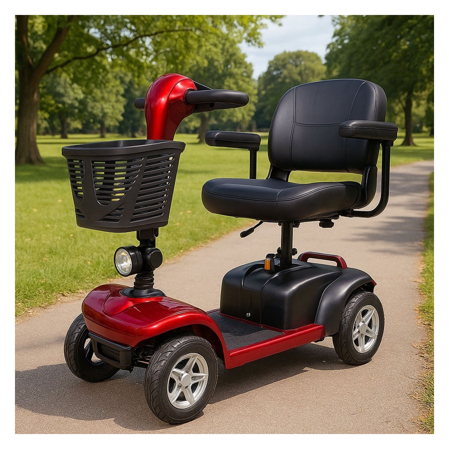 Silla Ruedas Electrica Scooter Recargable Luz Led Plegable