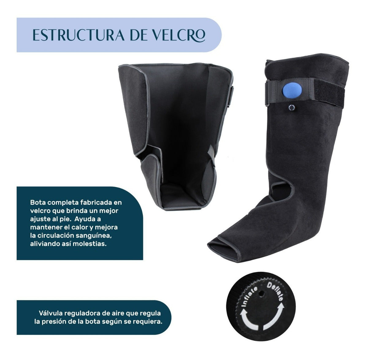 Bota Neumatica Ortopedica Ferula Walker Larga Inmovilizador Extra Grande