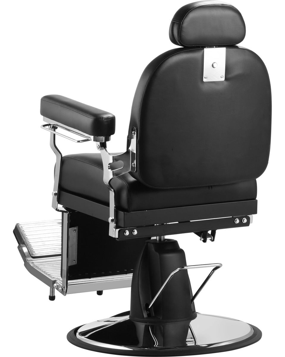 Sillon Barberia Capitonado Negro Ajustable Neumatica Silla Premium Barbero