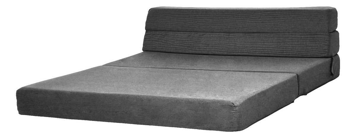 Sofa Cama Futon Plegable Modular Sala Mueble 3 En 1 Negro