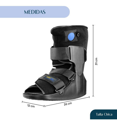 Bota Ferula Baja Neumatica Walker Inmovilizador De Tobillo Talla CH