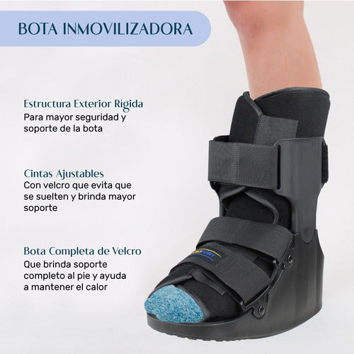 Bota Ortopedica Corta Inmovilizador Tobillo Ferula Walker Talla Ch