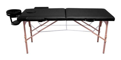 Cama de Masaje Spa Profesional con Aditamentos Plegable Negra