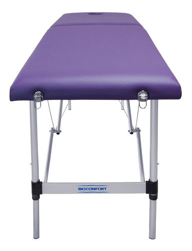 Cama para Masajes Portatil Plegable Metalica Morada