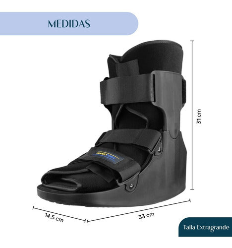 Bota Ortopedica Corta Inmovilizador Tobillo Ferula Walker Talla Gd