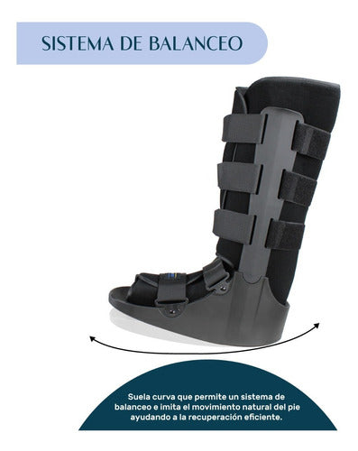 Bota Ortopedica Larga Inmovilizador Tobillo Talla Gd