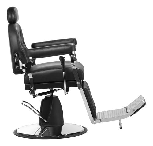 Sillon Barberia Capitonado Negro Ajustable Neumatica Silla Premium Barbero