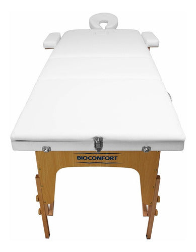 Cama para Masajes Profesional Portatil Reclinable Color Blanco