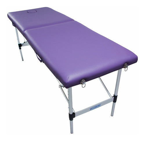 Cama para Masajes Portatil Plegable Metalica Morada