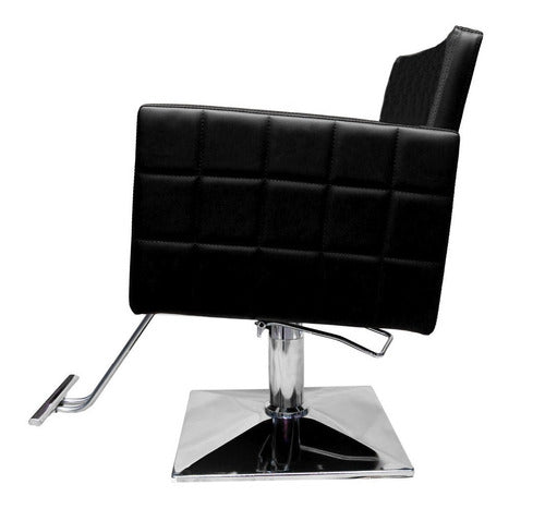 Sillon para Barberia Estetica Cuadrado Hidraulico Ajustable Color Negro