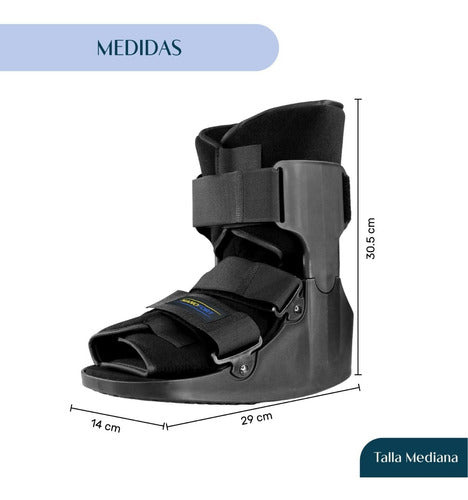 Bota Ortopedica Corta Inmovilizador Tobillo Ferula Walker Talla M