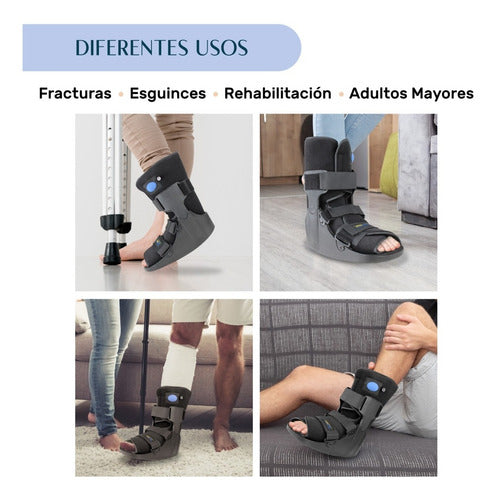 Bota Ferula Baja Neumatica Walker Inmovilizador De Tobillo Talla CH