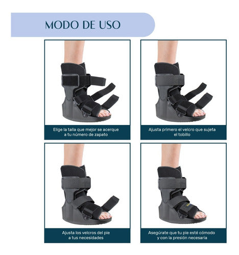 Bota Ortopedica Corta Inmovilizador Tobillo Ferula Walker Talla Gd