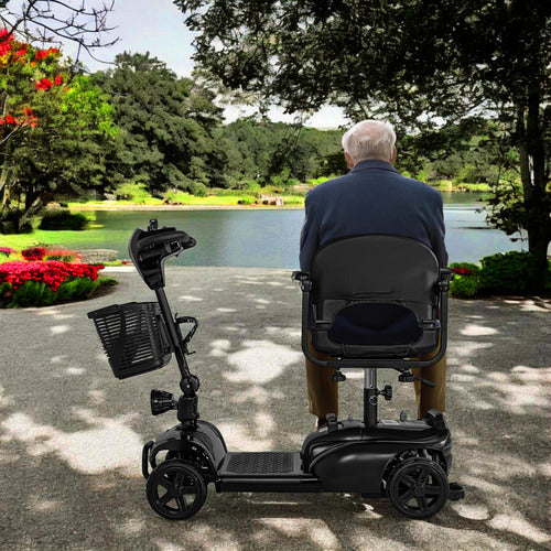 Silla Ruedas Electrica Scooter Recargable Luz Led Plegable	negro