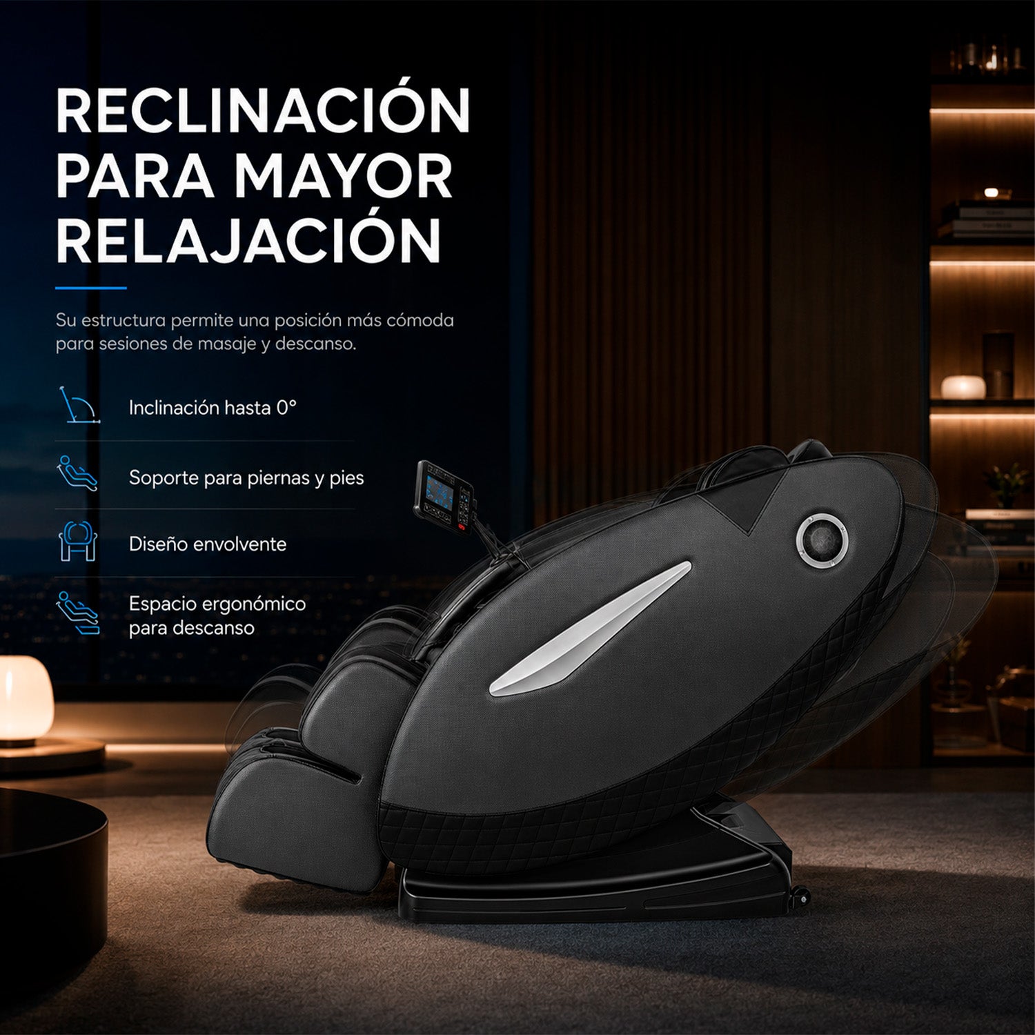Sillon Masaje Electrico Reclinable Gravedad Cero Pantalla Nanofort