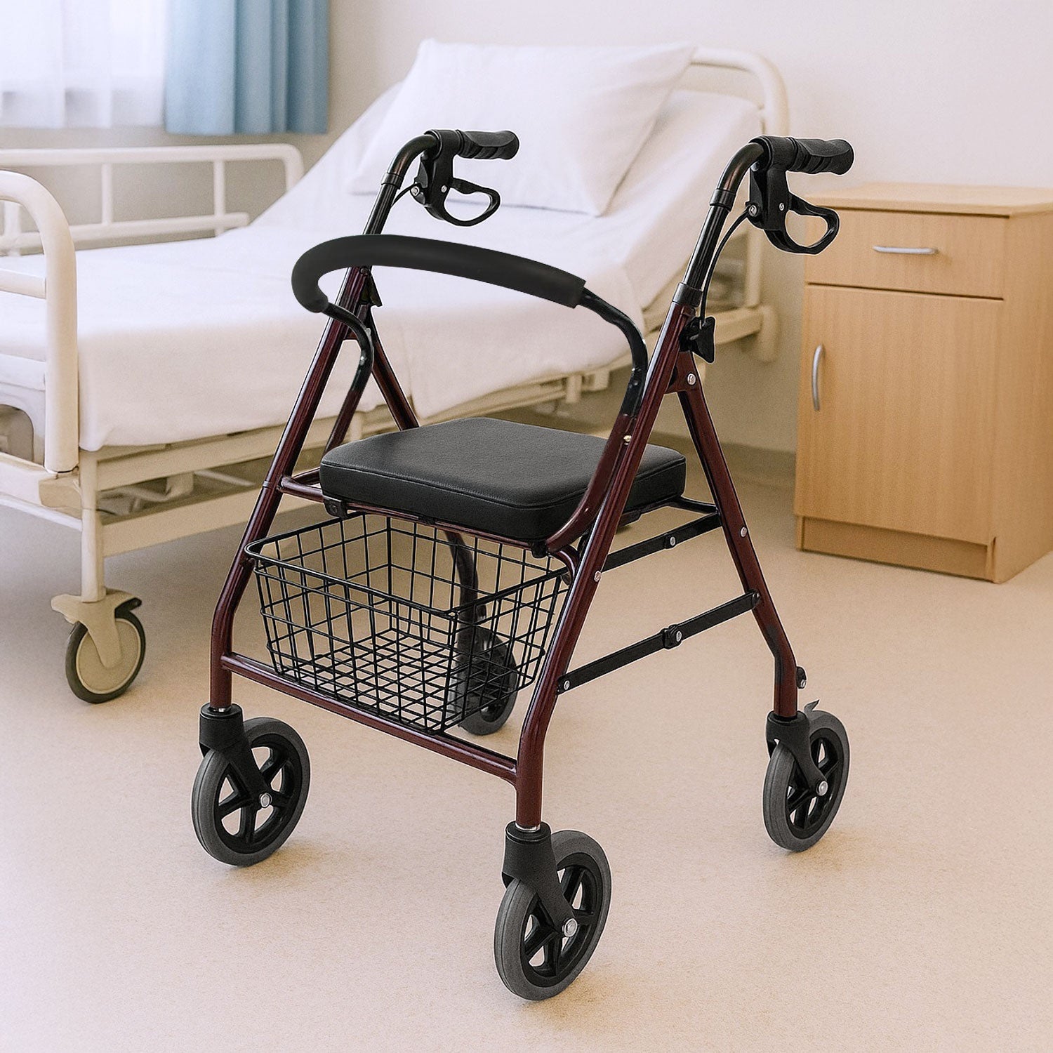 Andadera para Adulto con Asiento Ortopedica Tipo Rollator