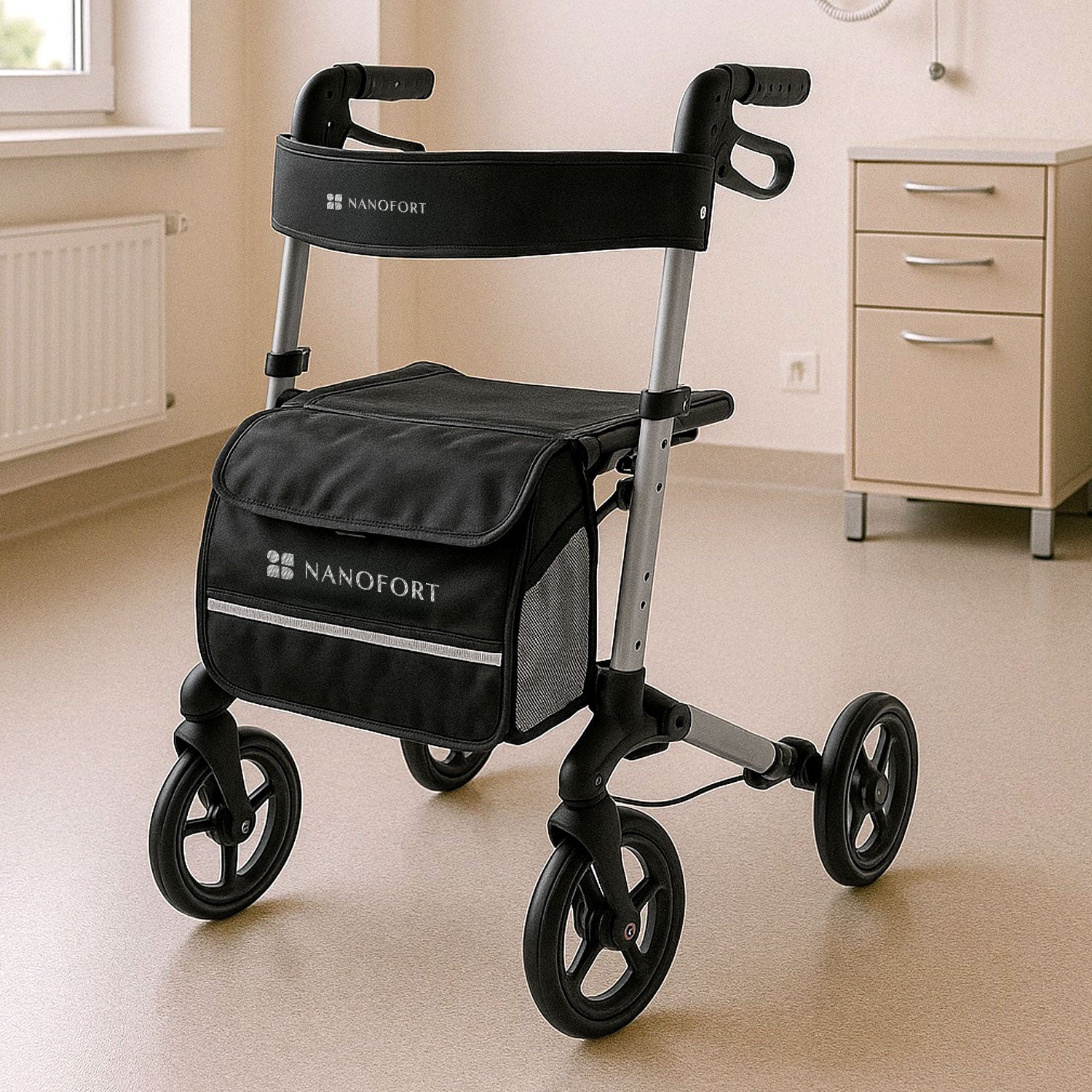 Andadera Silla De Transporte Para Adulto Plegable Ajustable