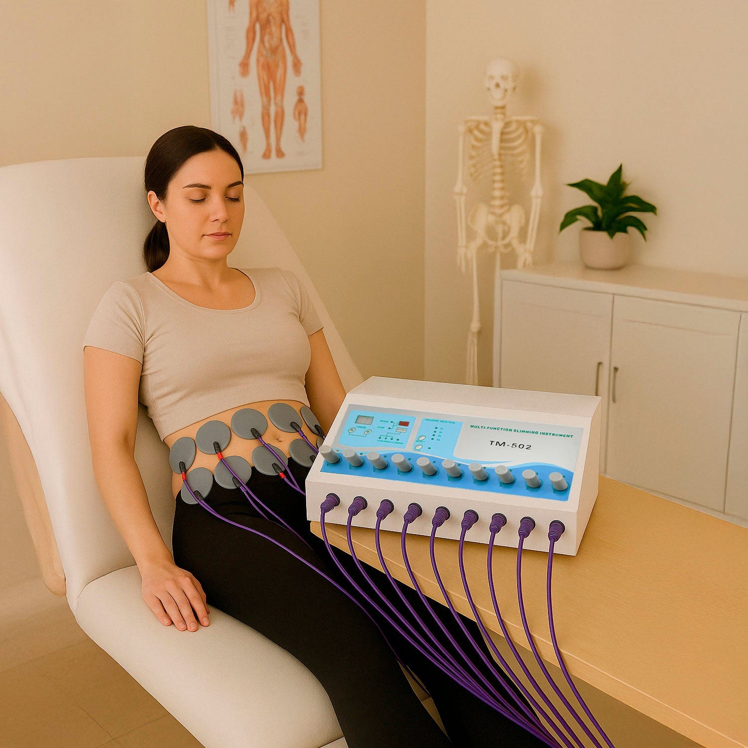 Maquina Electroestimulacion Muscular Terapeutica 20 Parches
