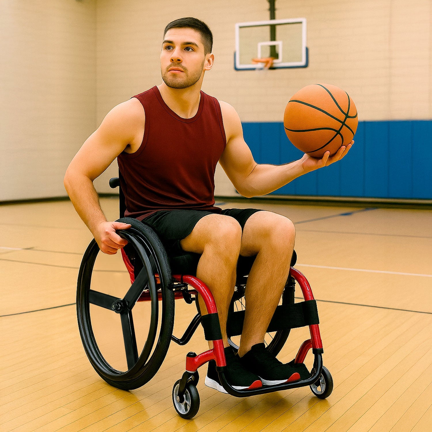 Silla Ruedas Deportiva Plegable Aluminio Ligera Compacta