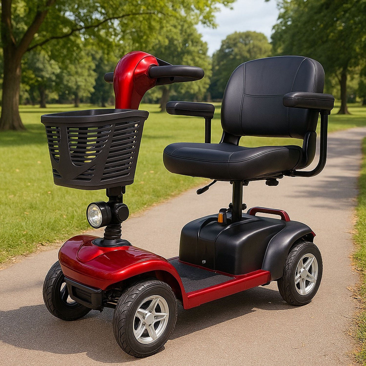 Silla Ruedas Electrica Scooter Recargable Luz Led Plegable