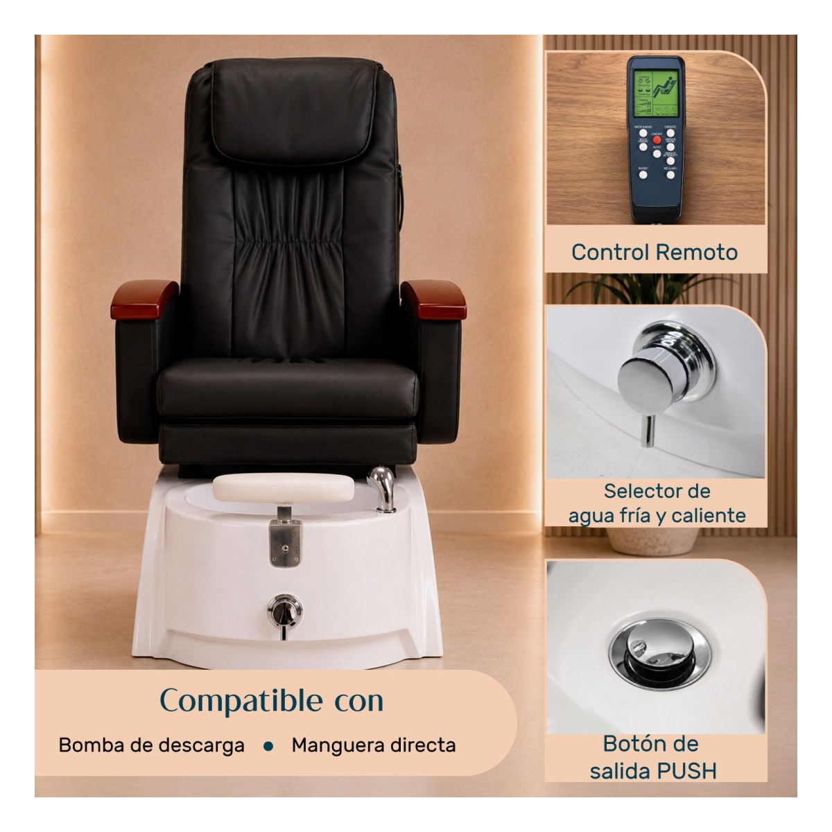 Sillon Spa Masaje Hidromasaje Pedicure Electrico Reclinable